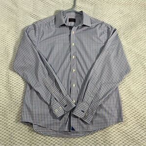 UNTUCKit Men’s Shirt Medium Regular Fit Untuckit Long Sleeve Blue White Purple